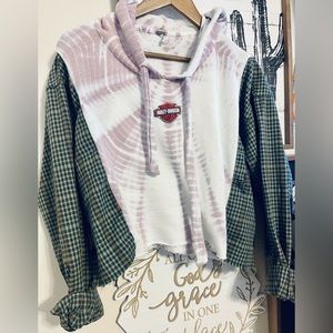 SOLD ❌Hand crafted vintage Harley Davidson patch rework sweater top